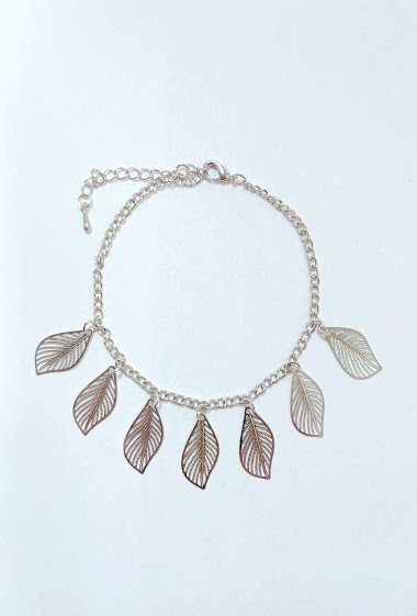 Wholesaler Diamond - Big leaf pendant bracelet