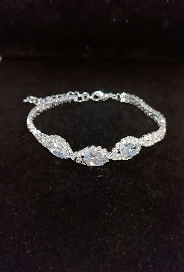 Grossiste Diamond - Bracelet strass 3 losange