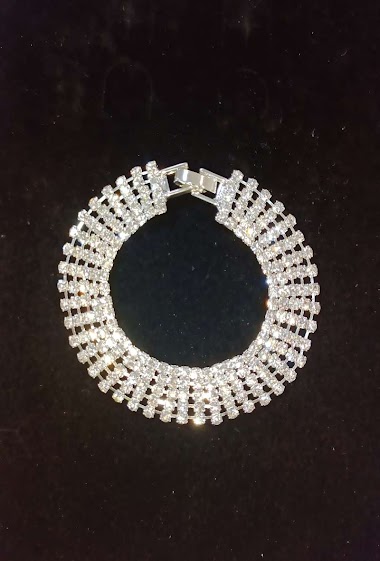Grossiste Diamond - Bracelet strass 5 lignes