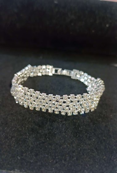 Grossiste Diamond - Bracelet strass grand rectangle