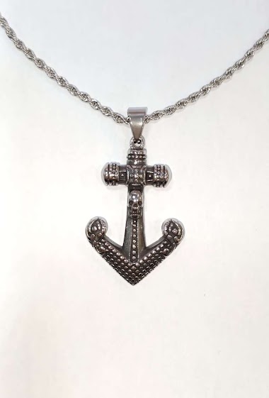 Mayorista Diamond - Anchor steel necklace
