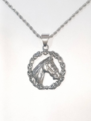Mayorista Diamond - Lion steel necklace