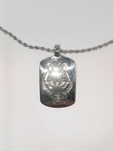 Mayorista Diamond - Lion steel necklace