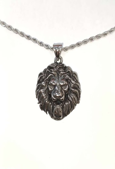 Grossiste Diamond - Collier acier lion