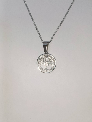 Großhändler Diamond - Lion steel necklace