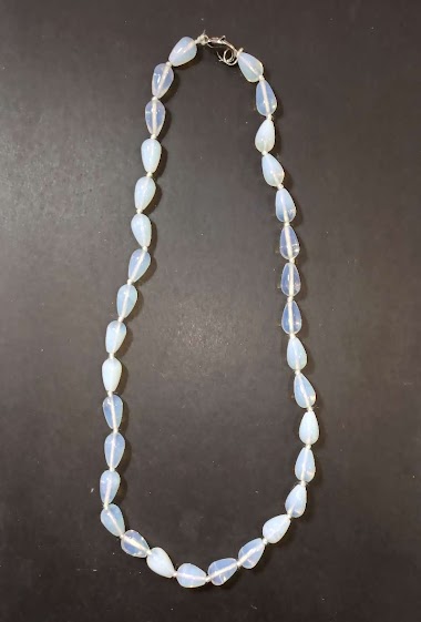Wholesaler Diamond - Opaline cylinder necklace