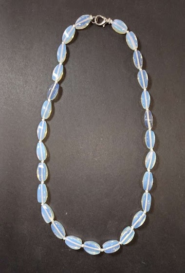 Mayorista Diamond - Opaline octahedral necklace