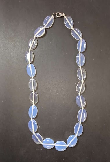 Wholesaler Diamond - Oval opaline necklace