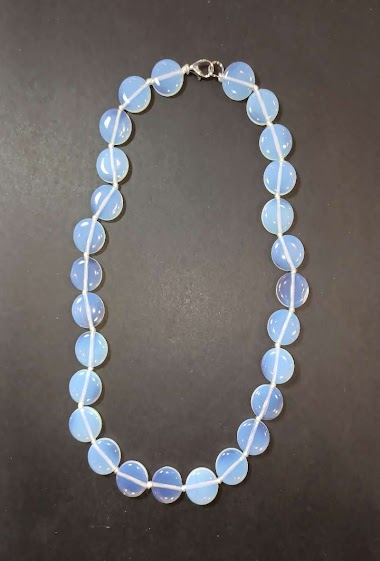 Mayorista Diamond - Round opaline necklace