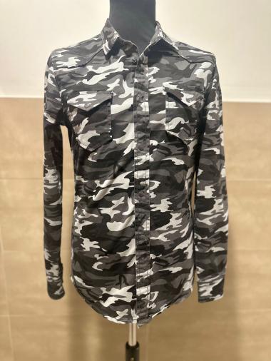 Wholesaler Lysande - Gray camo shirt