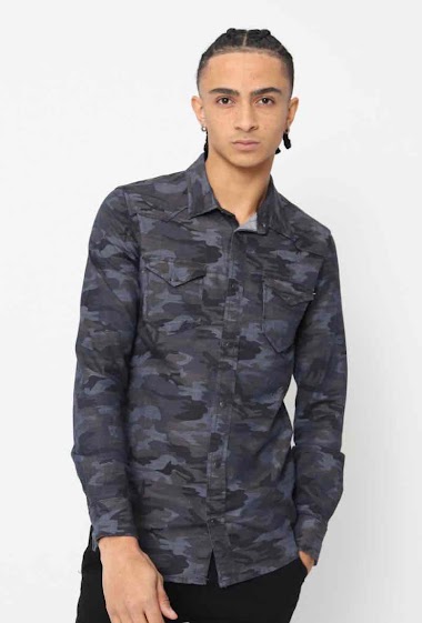 Grossiste Lysande - Chemise camo homme