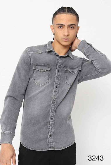 Wholesaler Lysande - Grey denim shirt