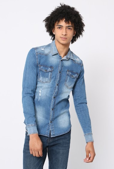 Grossiste Lysande - Chemises jeans homme