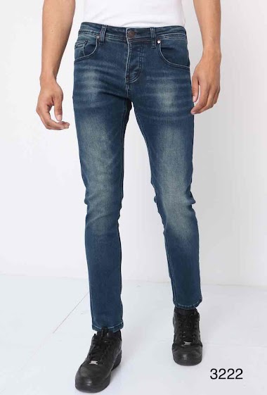 Wholesaler Lysande - Men's slim blue jeans