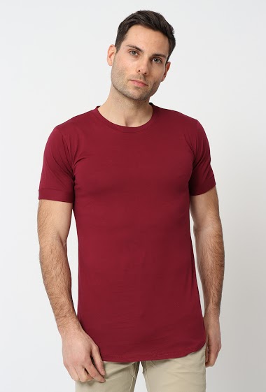 Großhändler Lysande - Schlichtes burgunderfarbenes T-Shirt