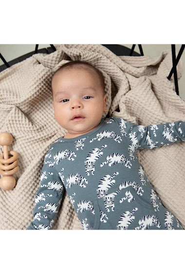 Wholesaler KOKO NOKO - 1-piece baby jumpsuit for boy, organic cotton