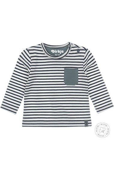 Wholesaler KOKO NOKO - Long-sleeved t-shirt for baby boy in organic cotton