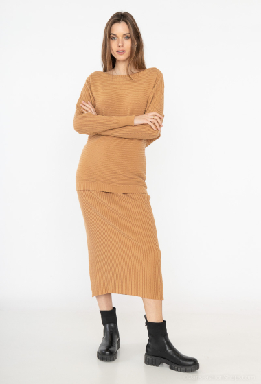 Wholesaler Dix-onze - twisted sweater+skirt set