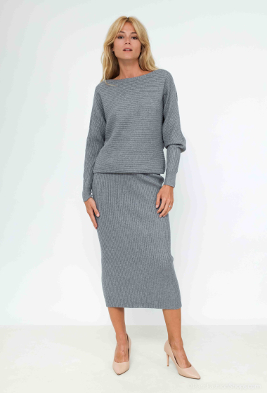 Wholesaler Dix-onze - twisted sweater+skirt set