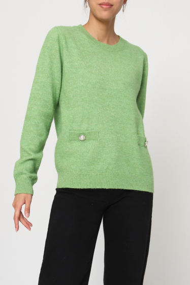 Wholesaler Dix-onze - Very soft round neck sweater with cashmere touch