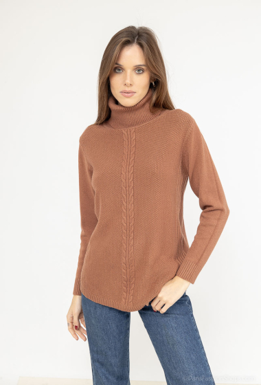 Grossiste Dix-onze - pull col roule ajoure