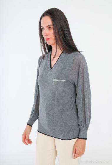 Grossiste Dix-onze - pull col v