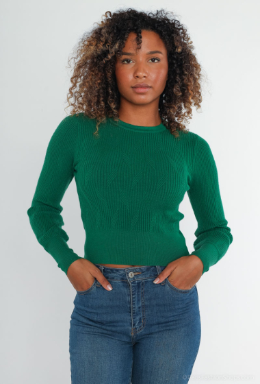 Grossiste Dix-onze - Pull court col rond