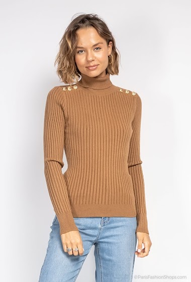 Wholesaler Dix-onze - Turtleneck ribbed knit sweater