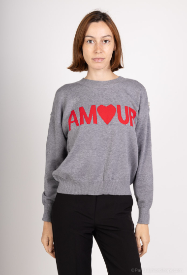 Wholesaler Dix-onze - AMOUR sweater with diamond buttons