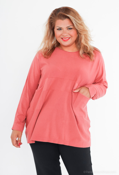 Grossiste Dix-onze - Pull oversize 2 poches