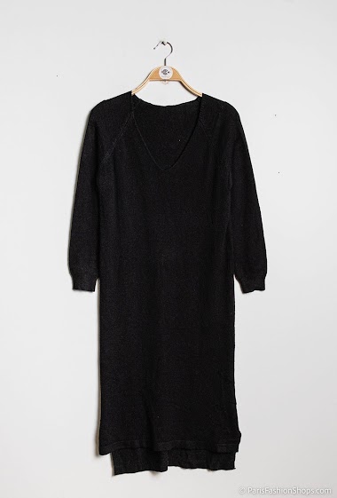 Großhändler Dix-onze - Soft v-neck sweater dress