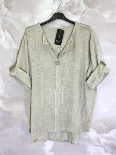Wholesaler D&L Creation - Plain blouse with one button