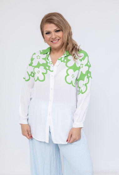 Wholesaler D&L Creation - Floral print shirt on shoulders