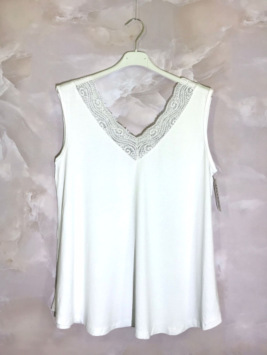 Wholesaler D&L Creation - V-neck tank top with lace