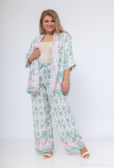Wholesaler D&L Creation - Kimono vest and pants set