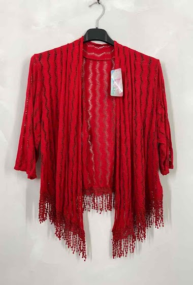 Wholesalers D&L Creation - Lace cardigan with fringes