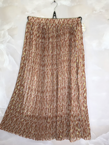 Wholesaler D&L Creation - Printed pleated skirt