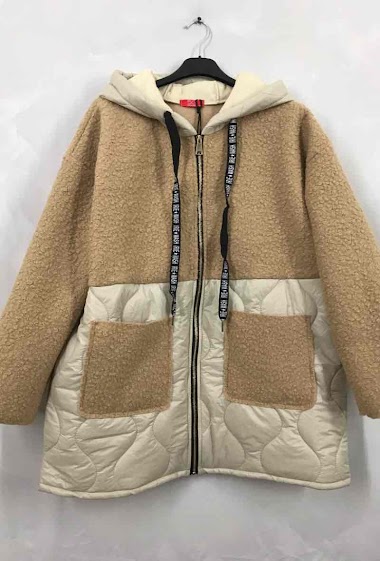 Wholesaler D&L Creation - Bi-material coat with hood