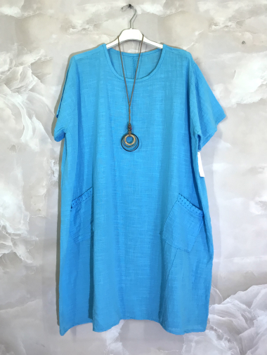 Wholesaler D&L Creation - Plus size dress with two pockets