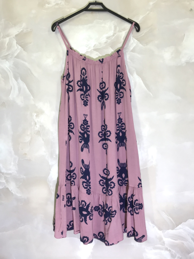 Großhändler D&L Creation - Bedrucktes Kleid mit dünnen Trägern