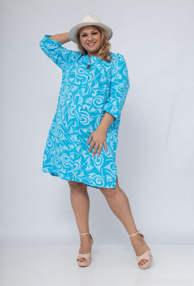 Wholesaler D&L Creation - Printed dress with one button