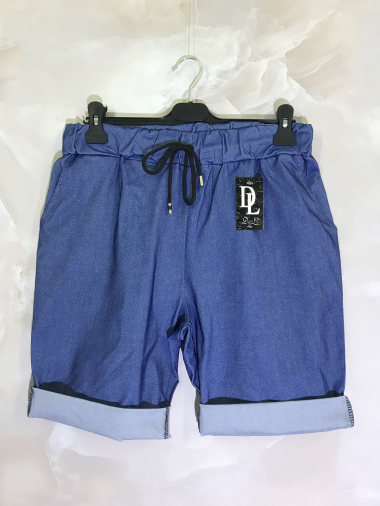 Großhändler D&L Creation - Stretch-Bengaline-Shorts mit Taschen