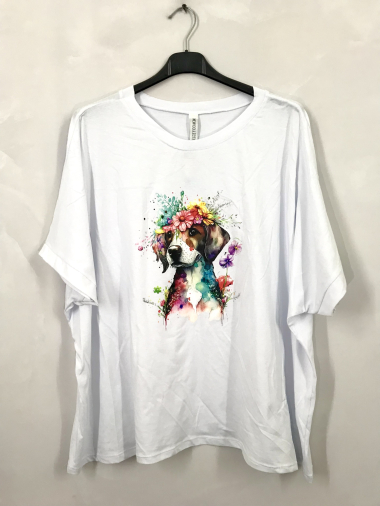 Großhändler D&L Creation - Weites T-Shirt mit Aufdruck