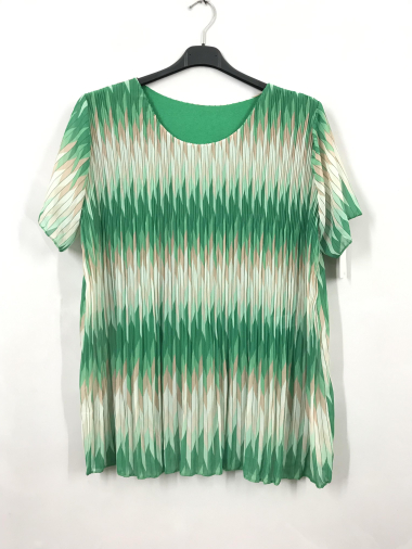Wholesaler D&L Creation - Printed pleated top