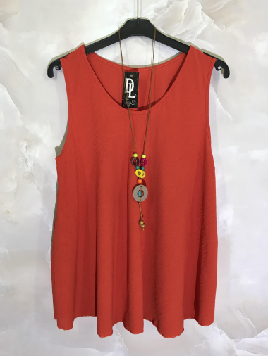 Wholesaler D&L Creation - Sleeveless top with necklace