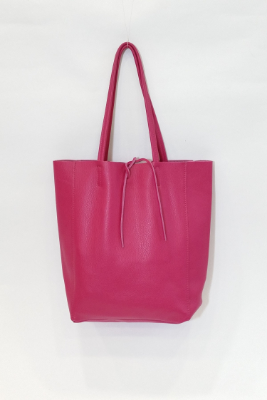 Women's David Jones Paris Striped Pink Small Cotton Bag With Leather  Handles