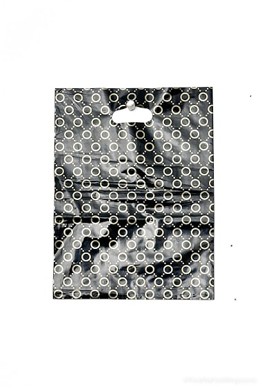 Wholesalers DT XENON - Die-cut handle bag printed gold chains size 30x40cm