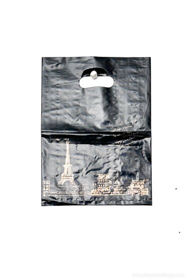 Wholesaler DT XENON - Die-cut handle bag size 25x35cm EIFFEL TOWER print