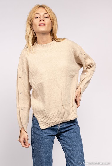 Wholesaler D&Z Fashion - Knit sweater with decorative details