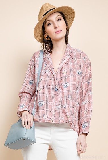 Wholesaler E.DIVA - 2005-Check blouse